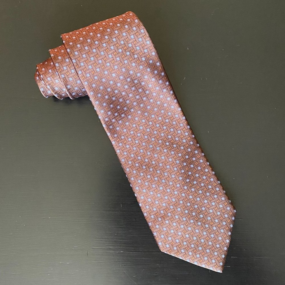 Brooks Brothers "346" Brown & Blue Silk Tie